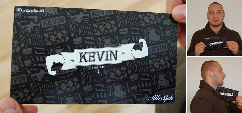 Kevins Geburtstagskarte